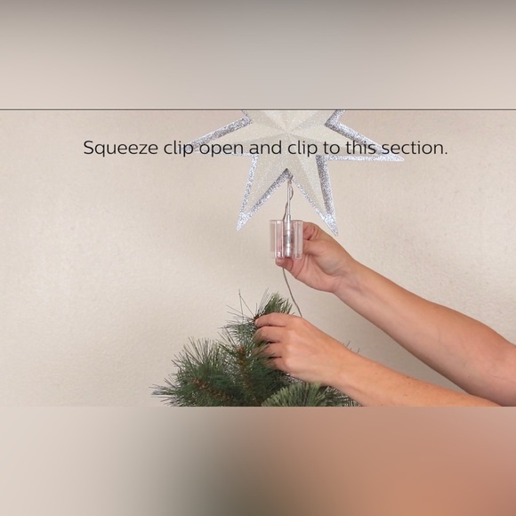 NWT  LED acrylic multicolored snowflake Christmas tree topper plug in dew drop - Picture 7 of 9